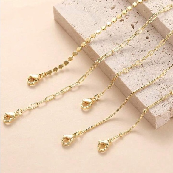 14KT G.P Minimalist Bracelet Set - Picture 4 of 4